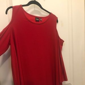 Red textured shirt